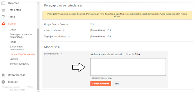 cara seting file ads.txt di google adsense