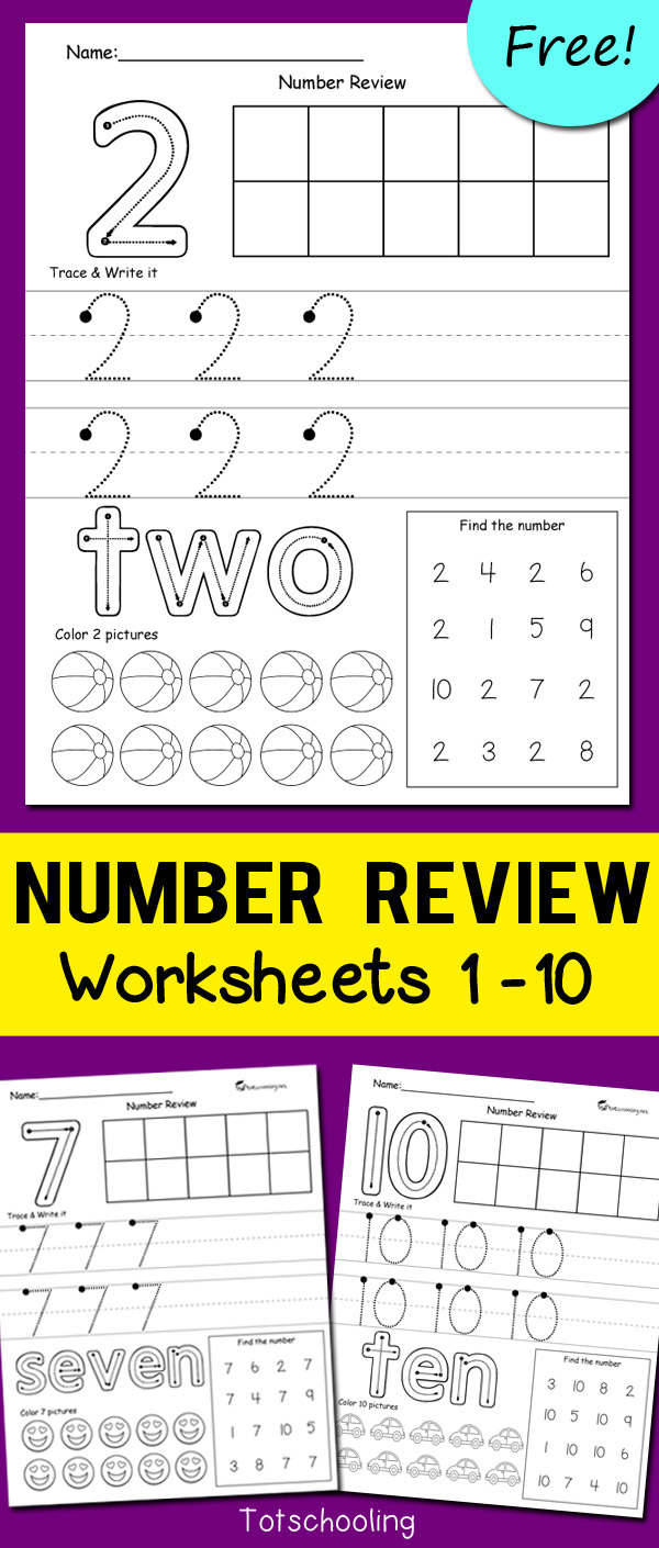 Number Worksheets For Kindergarten Kindergarten