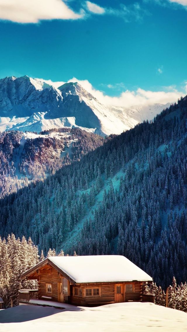 Snow Mountains And Trees Wide Wallpaper 1080x19 Iphone Y Case Wallpapers