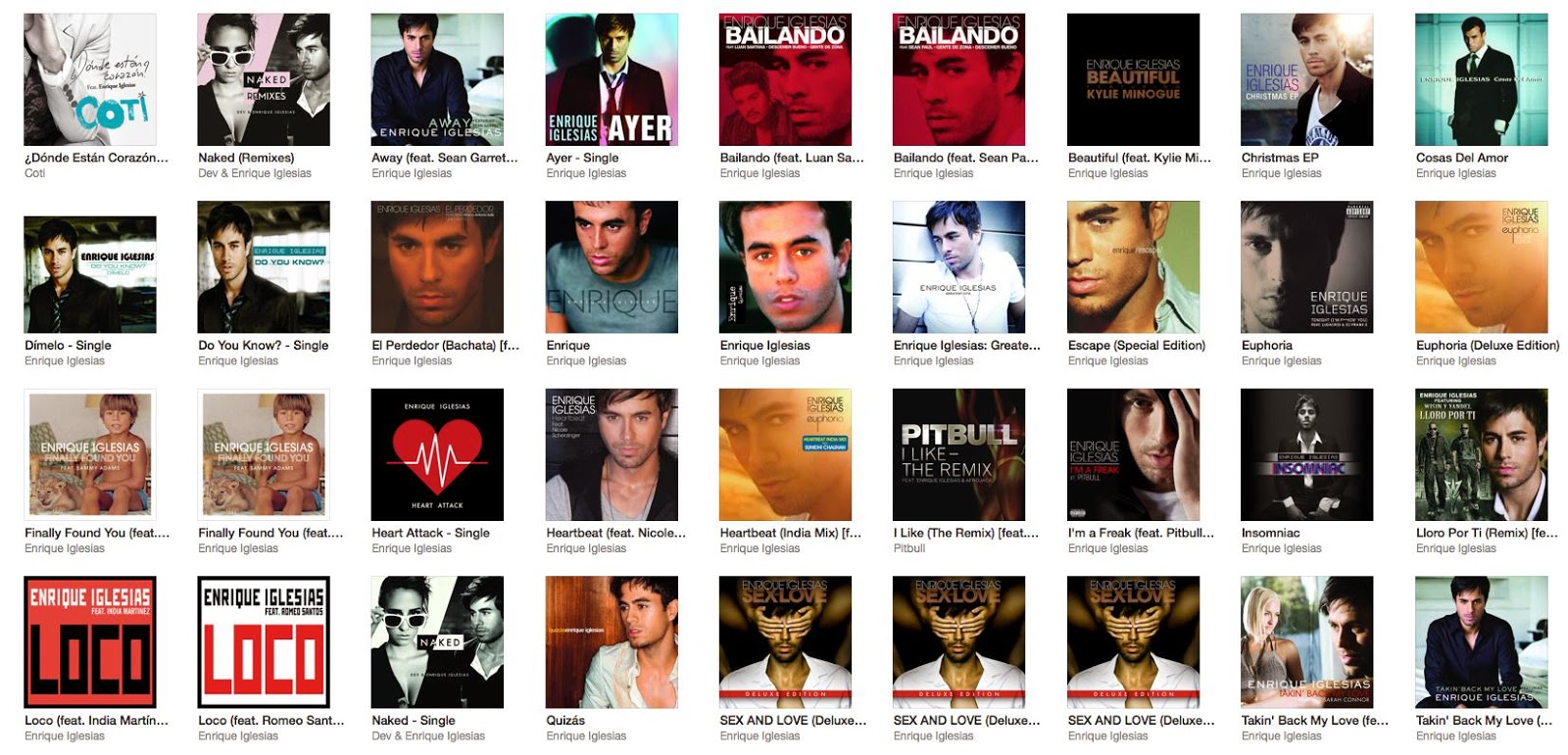 Enrique Iglesias Discography [iTunes Plus AAC M4A + M4V] iPlus Trip