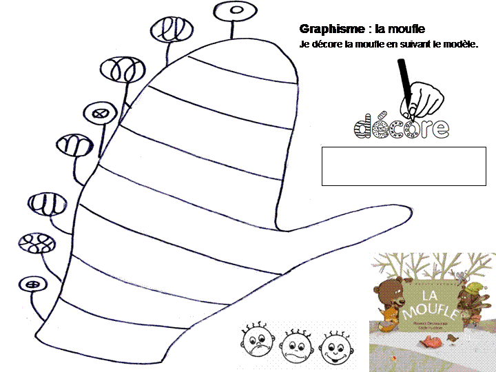 Maternelle: La moufle, exploitation en graphisme