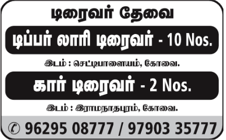 ALL NEWS PAPER WANTED LIST OUT ,DAILY THANTHI ) COIMBATORE EDITION DATED :20.01.2019
