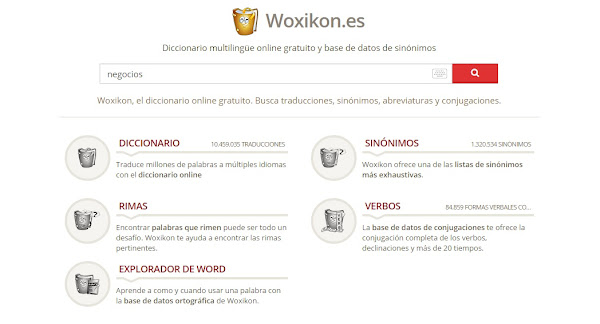 Woxikon, un diccionario online multilingüe