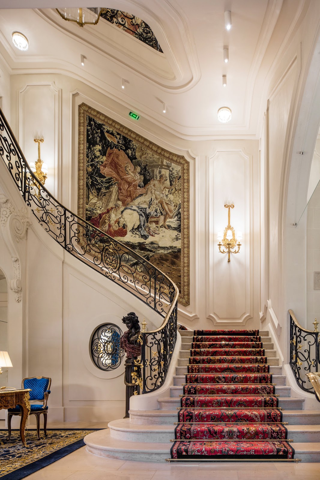 Tour the renovated romantic Ritz Paris Staircase detail Ritz Paris