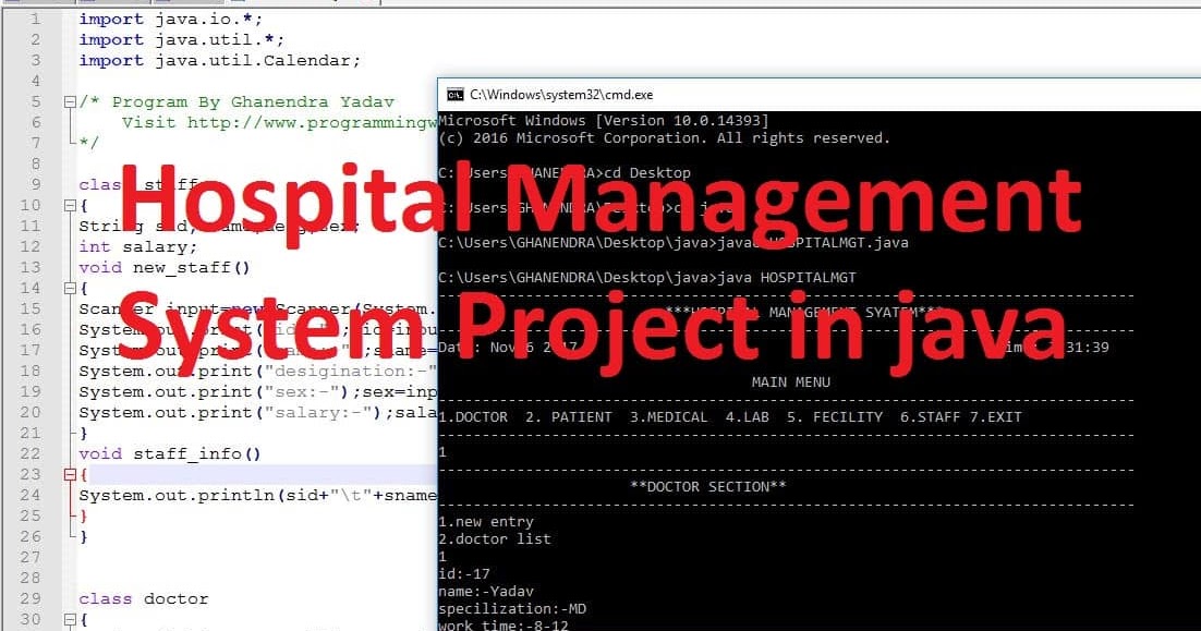 Hospital Management System Project Source Code