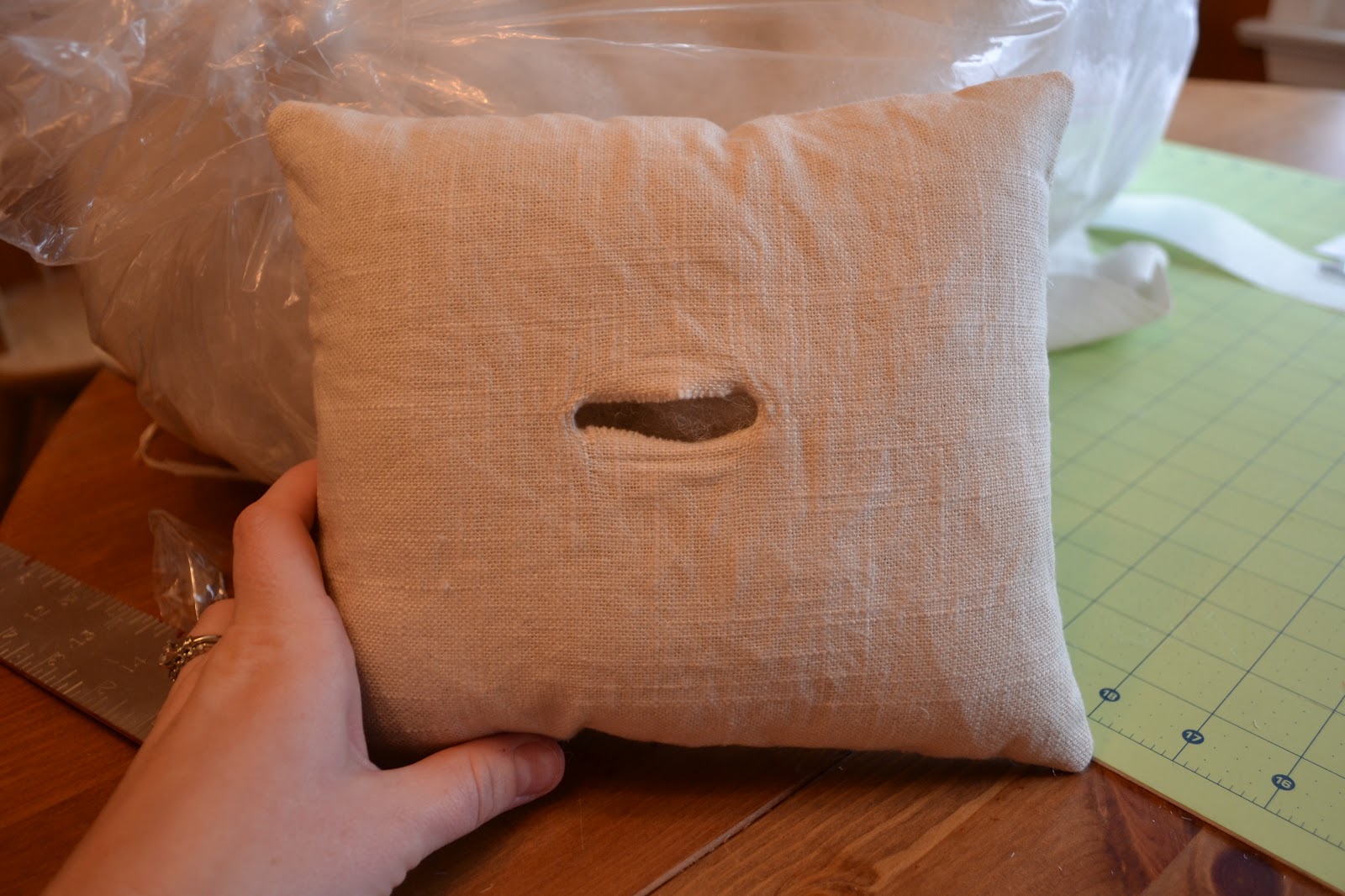 The Domestic Doozie Printed Fabric Pillow Tutorial