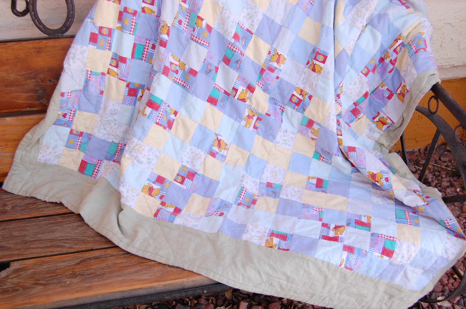 Babblings and More Repurpose Recieving Blankets into a Quilt