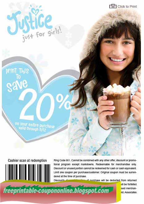 Justice printable coupons october 2018