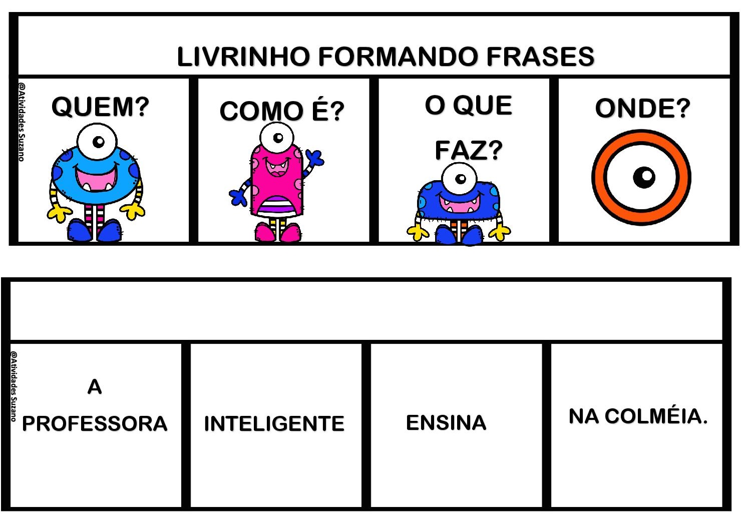Livrinho Formando Frases Atividades Pedagogica Suzano Atividades Pedagogicas Atividades Atividades Interativas