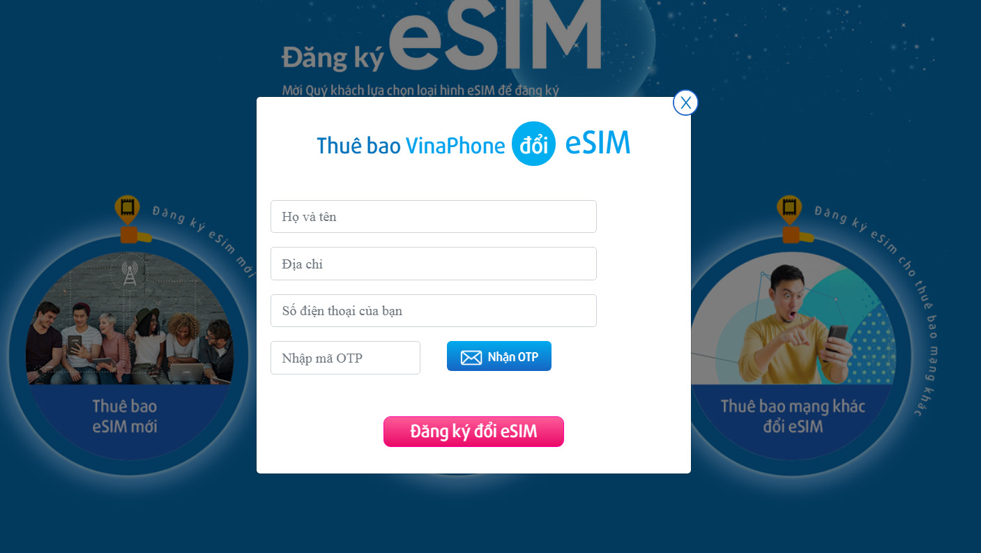Hướng dẫn đăng ký và sử dụng eSIM mạng Vinaphone zamoss