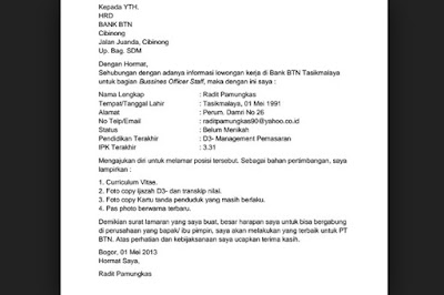 Format Aˆs Contoh Surat Lamaran Kerja Bahasa Inggris Lengkap Doc