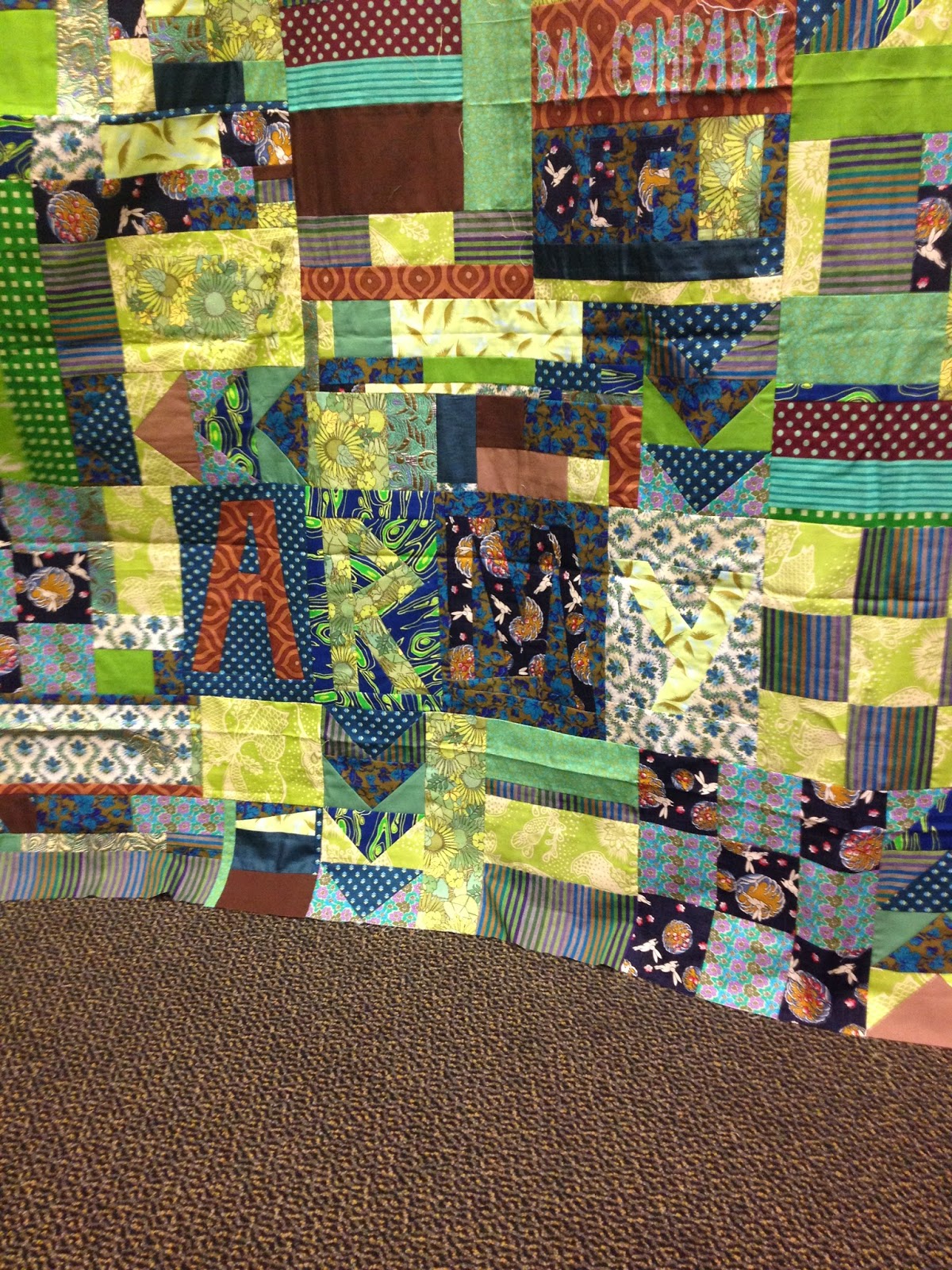 San Antonio Modern Quilt Guild Jordan's US Army Quilt
