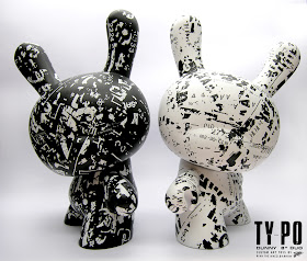 Ty_po 8 Inch Custom Dunnys by Ryan the Wheelbarrow - Black and White Duo
