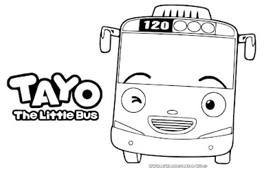 gambar mewarnai tayo the little bus