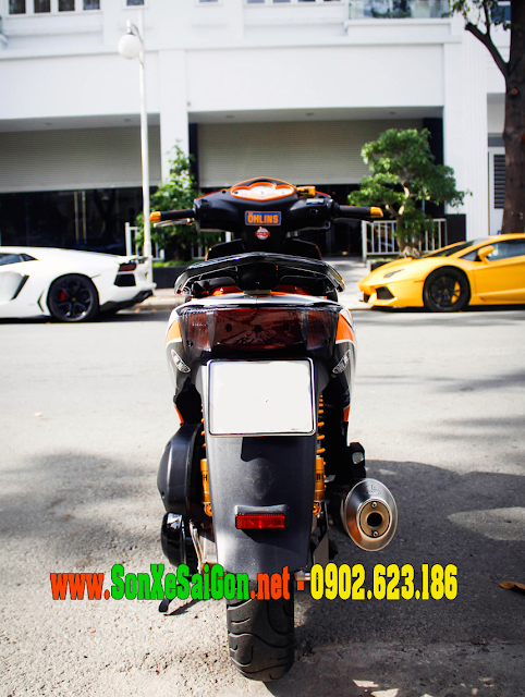 Mẫu sơn xe Honda Dylan trắng cam Repsol cực đẹp