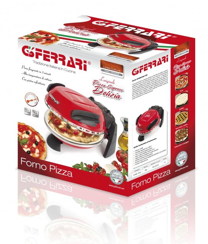 G3 Ferrari G10006 Pizza Express Delizia, Forno Pizza, 1200 W, 400°C, Pizza  fragrante in 5 minuti, Ricettario incluso, Arancio