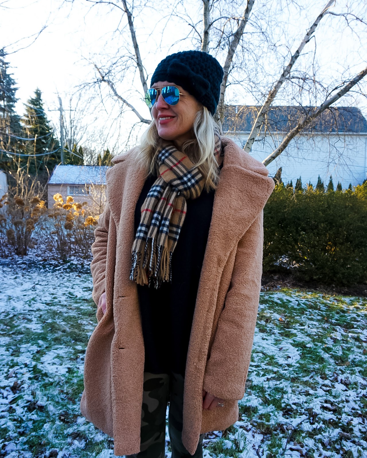 cozy winter coat outfit