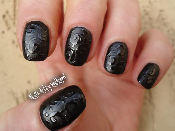 ValAngel Nails Art: Nail art Matte Black