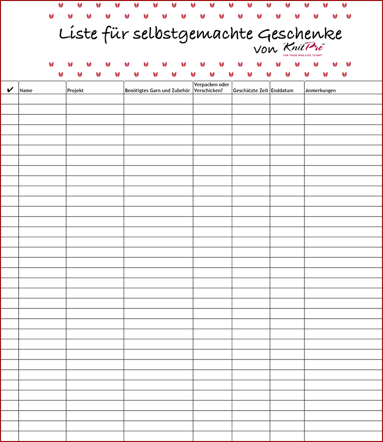 Knit Pro Germany Feiertagsplaner Zum Ausdrucken Von Knitpro