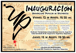 Invitación a la Inauguración Universidad Popular de Valparaíso