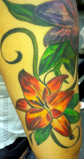 Tattoosday (A Tattoo Blog): June Flowers in May