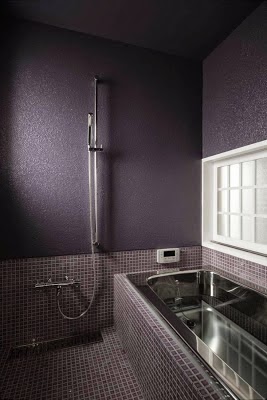 Diseños de baños en color morado - Colores en Casa