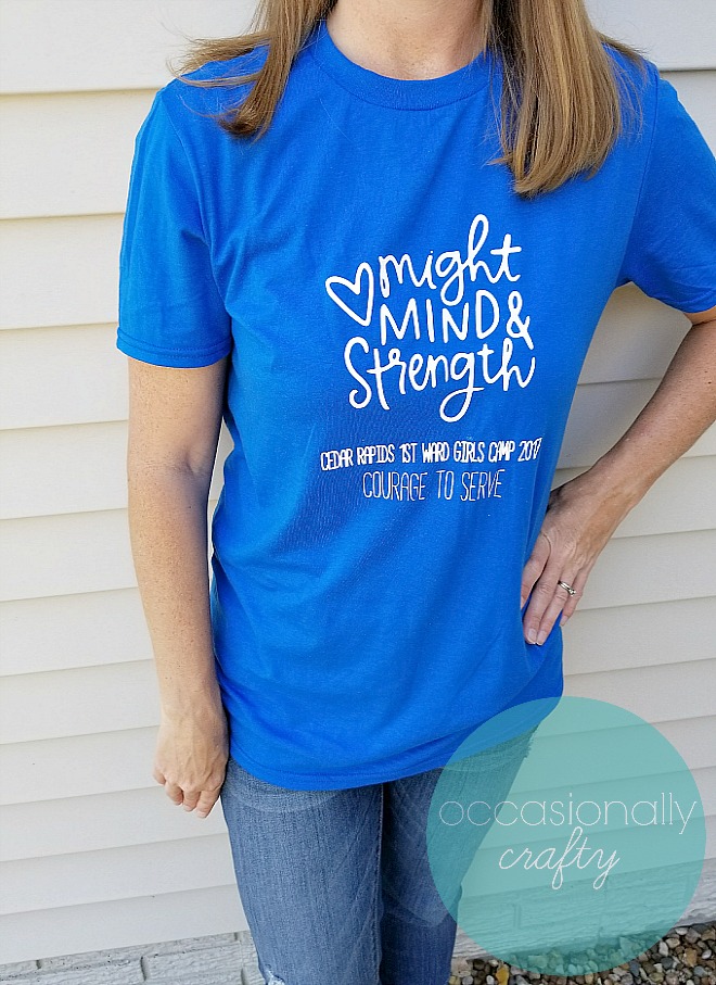 Have a missionary or service-themed girls camp?  Here's a great girls camp tshirt idea for you to make!