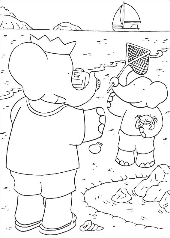 babar the elephant coloring pages - photo #1
