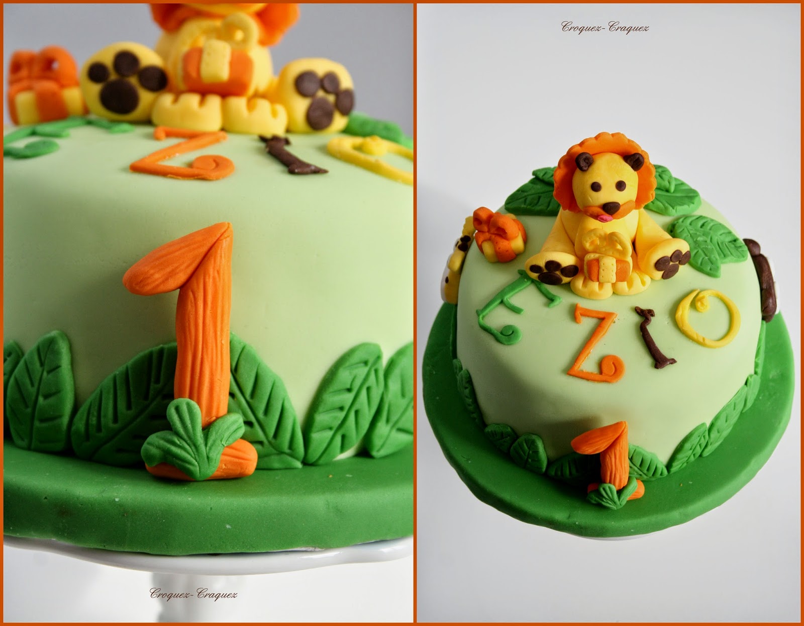 Gateau pate a sucre roi lion Noël Européen 2019