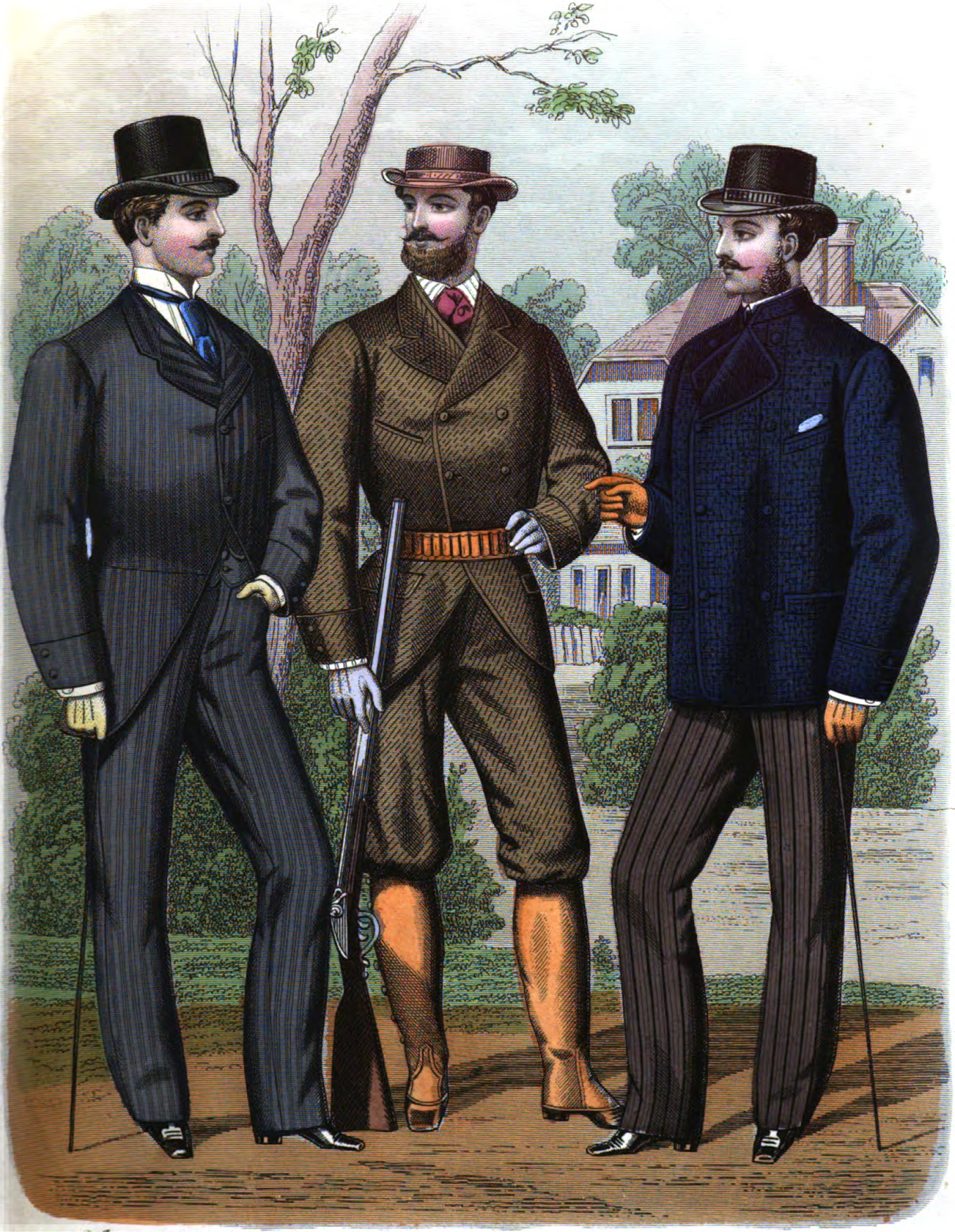 19th Century Historical Tidbits 1874 Men's Fashions