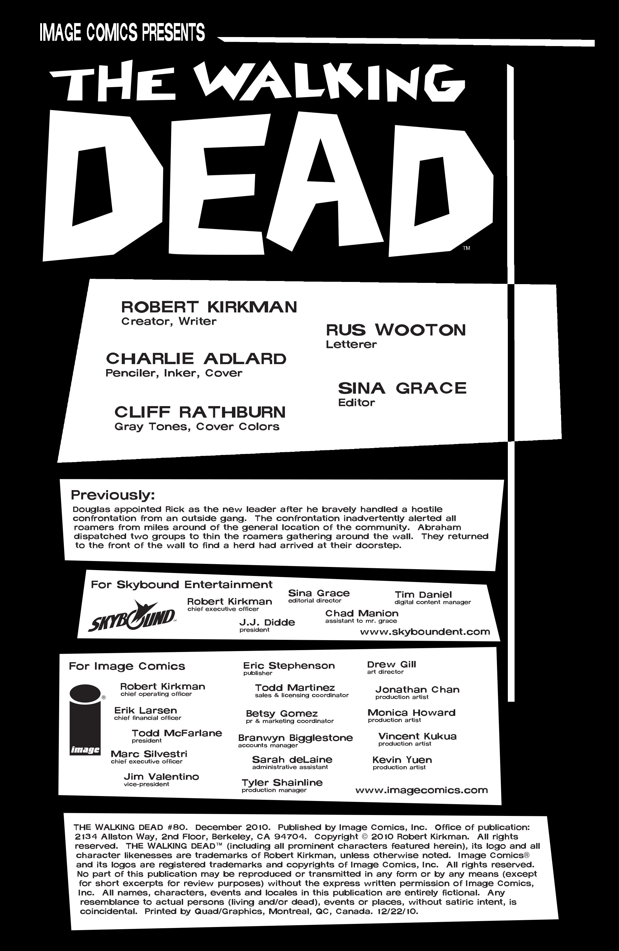 Read online The Walking Dead comic -  Issue #80 - 2