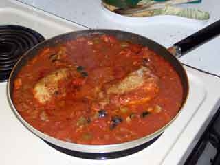 Chicken cacciatore cookin’