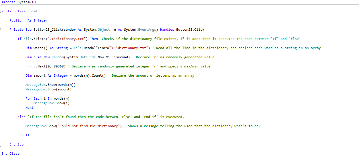 Visual Studio Tutorials: Hangman Game VB.NET