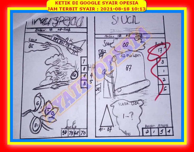 Syair Togel Sgp 18 Agustus 2021 Forum Syair Asiktoto