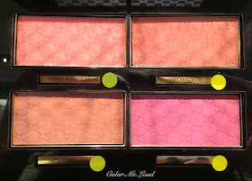Gucci Sheer Blushing Powder Coral Flower, Soft Peach, Spicy Petal and Tulip Blossom
