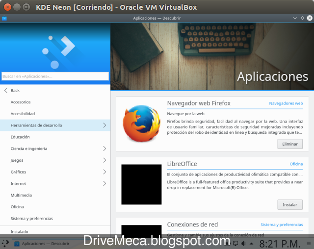 DriveMeca instalando KDE neon Plasma paso a paso