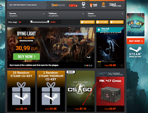 كيفية شراء سيريل الالعاب من موقع G2A وتنزيل اللعبة من steam