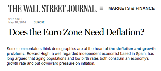 Is Deflation A Problem For Europe?