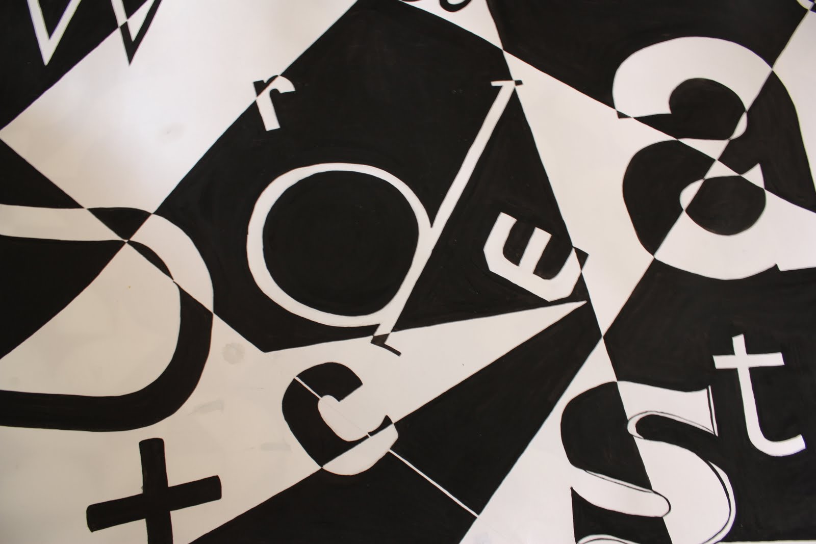 2D Vormgeving vorm onderzoek 2 'letters'