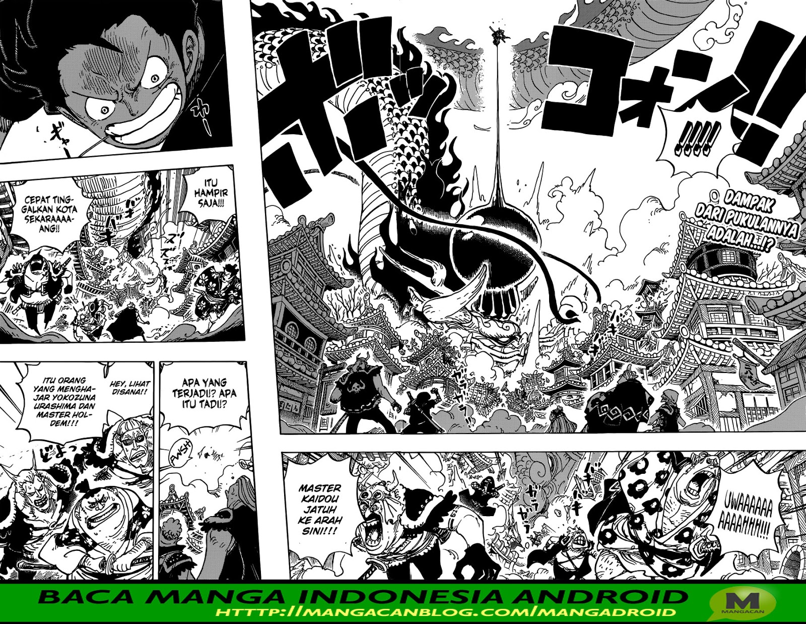 One Piece 923 Indonesia : Yonkou Kaido VS Luffy