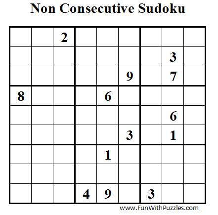 Non Consecutive Sudoku (Daily Sudoku League #34)