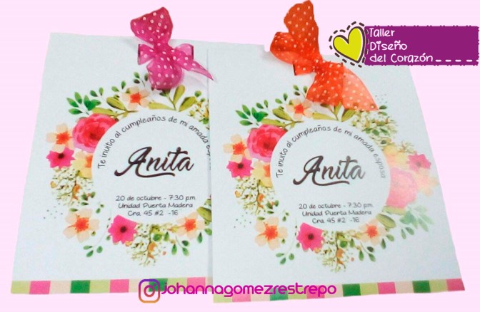 tarjetas de invitación personalizadas taller diseño del corazon