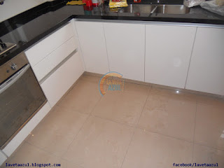 La Veta Azul: Mueble Cocina en Laca Blanca Semi - Mate