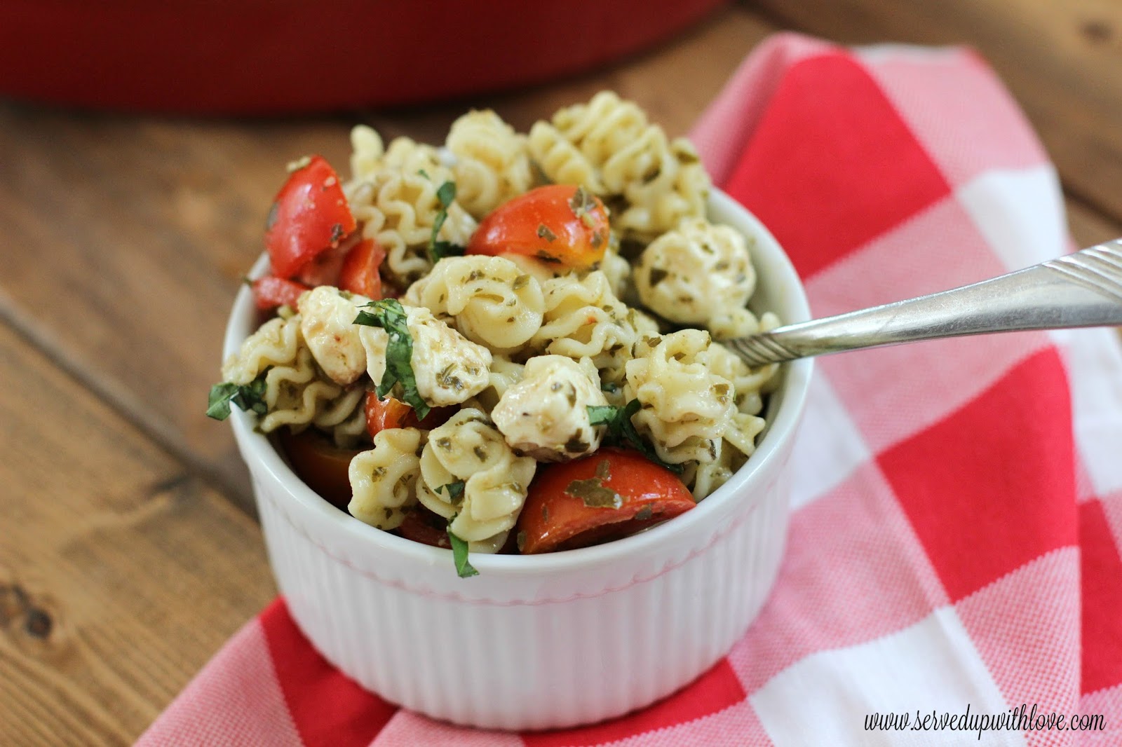 Caprese Pasta Salad Served Up With Love