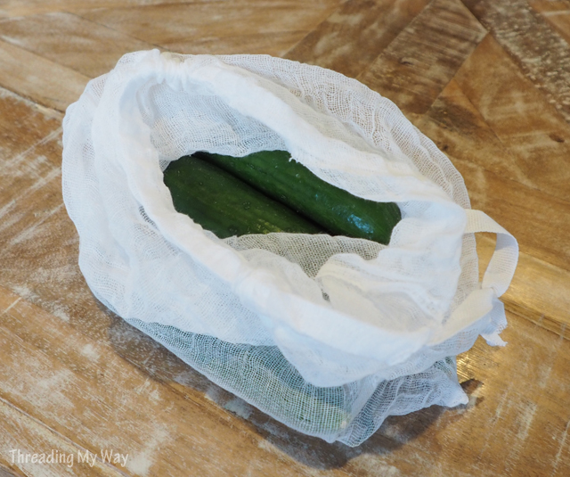 Make some cotton produce bags from muslin ~ Threading My Way