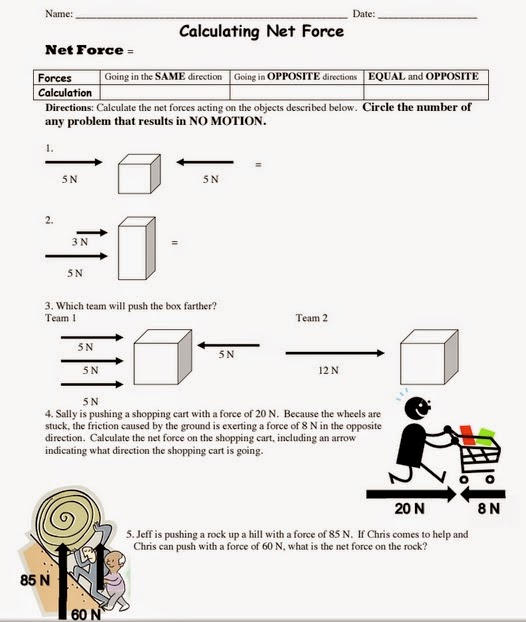 The Nature Of Force Worksheet