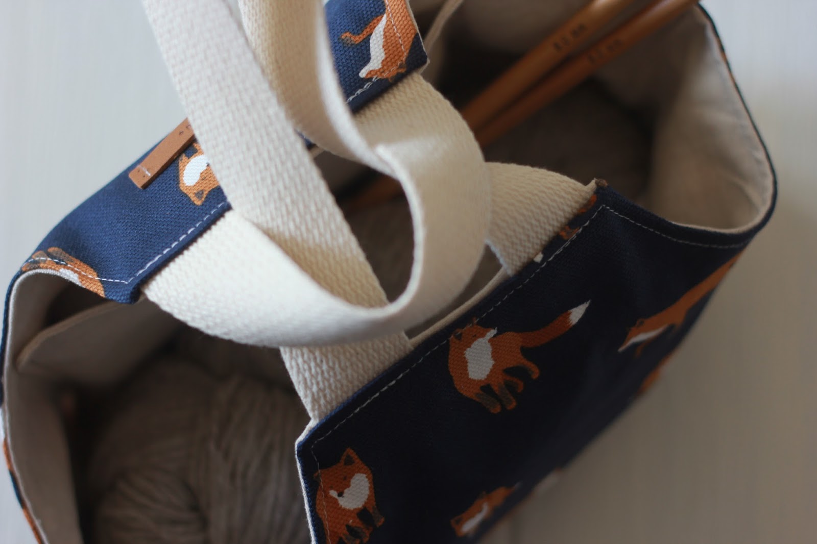Sew Foxy Knitting Bag Tutorial this handmade life