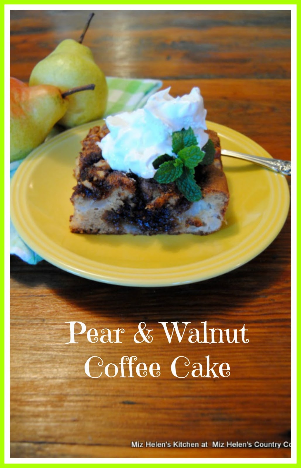 Pear & Walnut Coffee Cake
