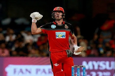 AB de Villiers pumps his fists in celebration after securing a convincing six-wicket victory