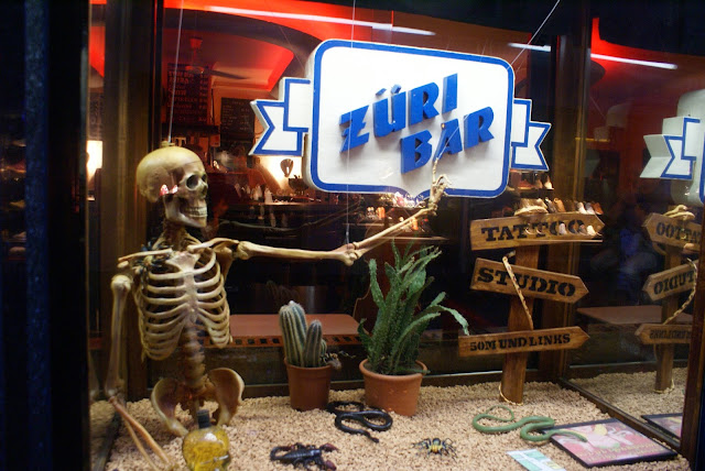 bars in Zurich skeleton